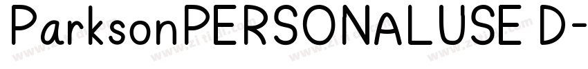 ParksonPERSONALUSE D字体转换